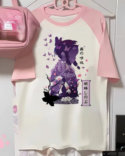 Mitsuri top women anime t shirt girl 2000s Japanese funny clothing