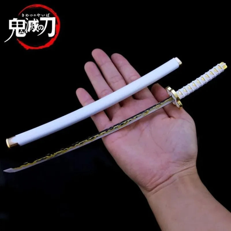 25cm Demon Slayer Katana Swords Kimetsu No Yaiba Samurai Sword Real Size Japanese Katana Anime Cosplay Prop Home Decoration