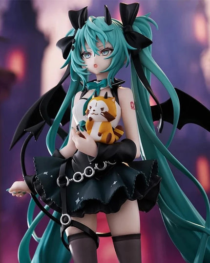 Anime Little Devil Hatsune Miku Handmade Little Raccoon Chuyin Dark Angel Handmade PVC Model Animation Peripheral Ornaments