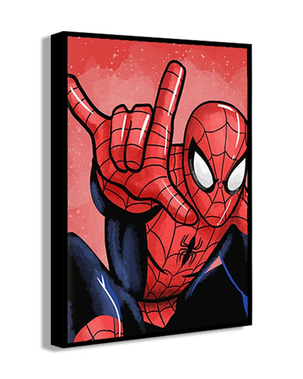 MINISO Poster Marvel Canvas Wall Art Print Mural Spider-Man Iron Man Captain America Cartoon Poster Home Decor Gift for Friends