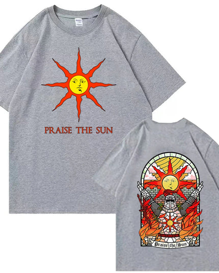 Dark Souls Praise The Sun T-shirt Man Women Harajuku O-neck Summer Casual Shirt