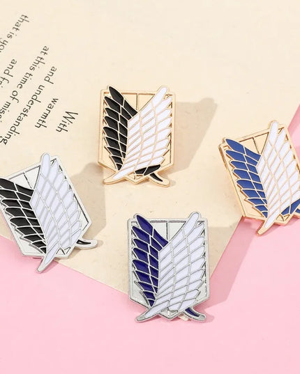 Anime Peripheral Jewelry Shirt Bag Popular Accessories Pins ZXMJ Attack on Titan Same Style Brooch Wings of Freedom Logo Badge