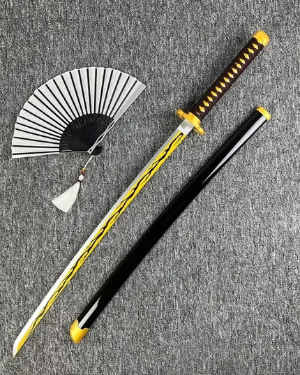 104cm Demon Slayer Katana Swords Tanjirou Zenitsu Katana Fake Sword Killer Devils Real Size Japanese Anime Cosplay Prop Toy Gift