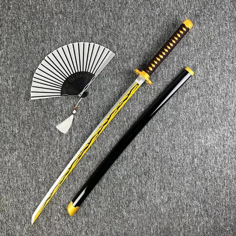 104cm Demon Slayer Katana Swords Tanjirou Zenitsu Katana Fake Sword Killer Devils Real Size Japanese Anime Cosplay Prop Toy Gift