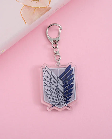 Attack On Titan Acrylic Keychain Cartoon Character Ornament Key Bag Pendant Clothing Accessories