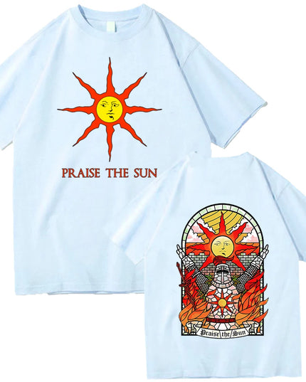 Dark Souls Praise The Sun T-shirt Man Women Harajuku O-neck Summer Casual Shirt