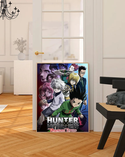 Anime Hunter X Hunter Classic Movie Posters Fancy Wall Sticker for Living Room Bar Decoration Room Wall Decor