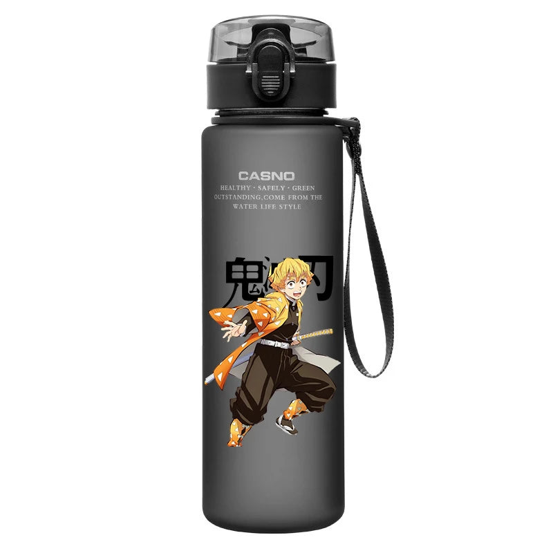 560Ml Demon Slayer Cup Drinking Outdoor Water Bottle Nezuko Tanjirou Children Portable Plastic Large Capacity Cup Christmas Gift