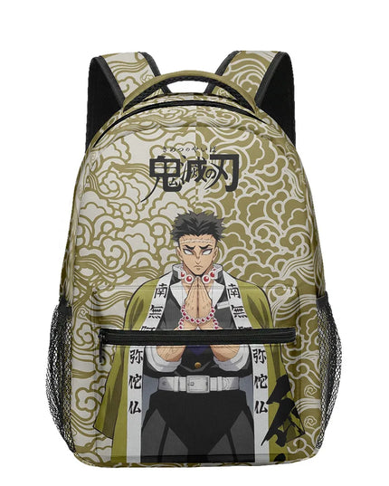 Anime Demon Slayer Tanjiro Nezuko 3D Printed Backpack for College Students Large School Bag 15 Inch Laptop Bag Middle School