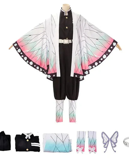 New Demon Slayer Cosplay Tanjiro Nezuko Cosplay Kids Shinobu Costume Japanese Anime Cartoon Halloween Costume Christmas Gifts