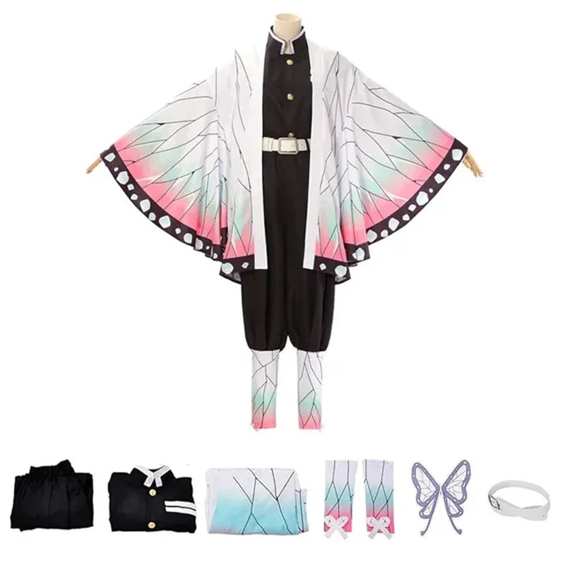 New Demon Slayer Cosplay Tanjiro Nezuko Cosplay Kids Shinobu Costume Japanese Anime Cartoon Halloween Costume Christmas Gifts