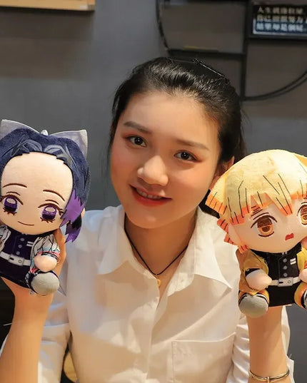 20cm Hot Japan Demon Slayer Plush Dolls Lovely Anime Kimetsu No Yaiba Kamado Tanjirou Nezuko Zenitsu Kyoujurou Toys Kids Gifts
