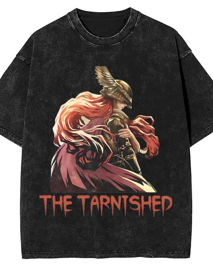 Women Men Malenia Blade of Miquella Washed T Shirt Summer Maidenless Tarnished Classic Simple Harajuku T Shirt New Arrival