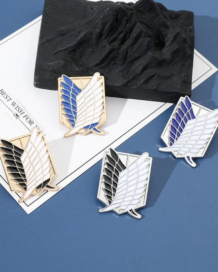 Anime Peripheral Jewelry Shirt Bag Popular Accessories Pins ZXMJ Attack on Titan Same Style Brooch Wings of Freedom Logo Badge