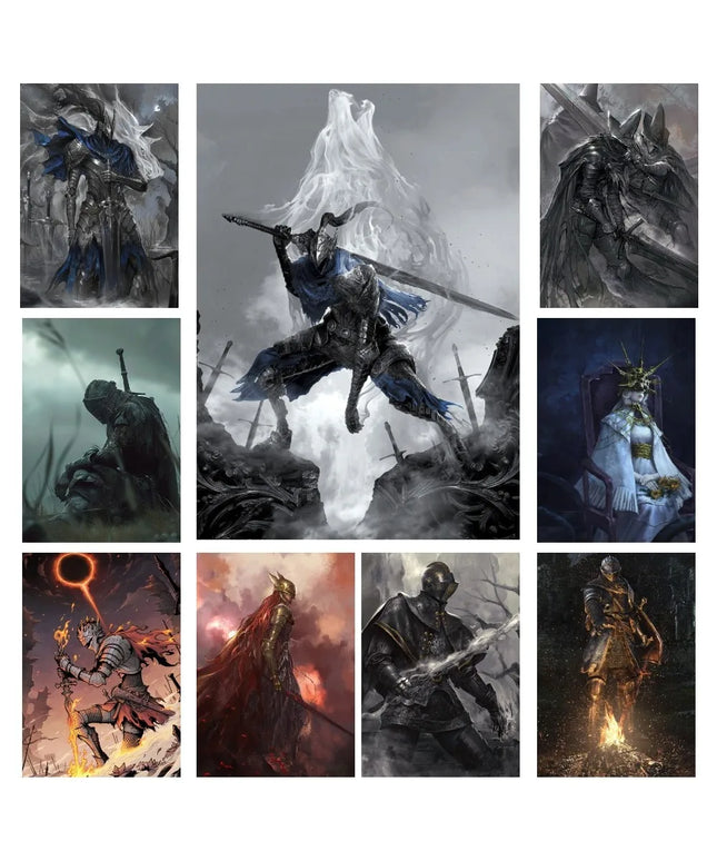 1pc DARK SOULS Adventure Game Poster Wall Art Home Decor Room Decor Digital Painting Living Room Restaurant Kitchen Art