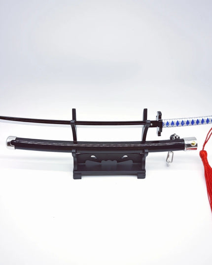 Demon Slayer Peripherals Tanjiro, Agatsuma Zenitsu Katana Full Metal Weapons Bounce Jump Knife Crafts Toy Sword Model Ornaments