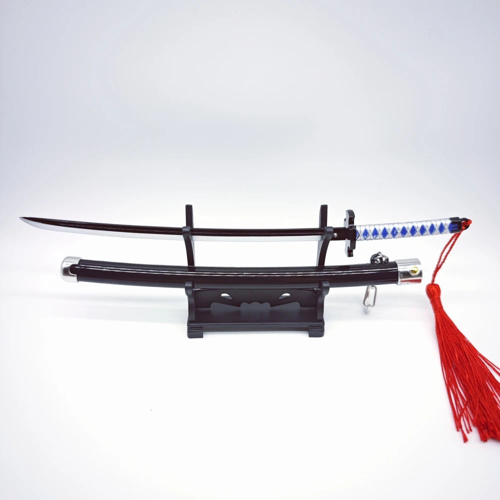 Demon Slayer Peripherals Tanjiro, Agatsuma Zenitsu Katana Full Metal Weapons Bounce Jump Knife Crafts Toy Sword Model Ornaments