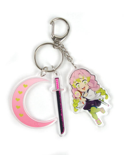 Demon Slayer Anime Character Tokitou Muichirou Uzui Tengen Tanjirou Acrylic Keychain Pendant Accessories