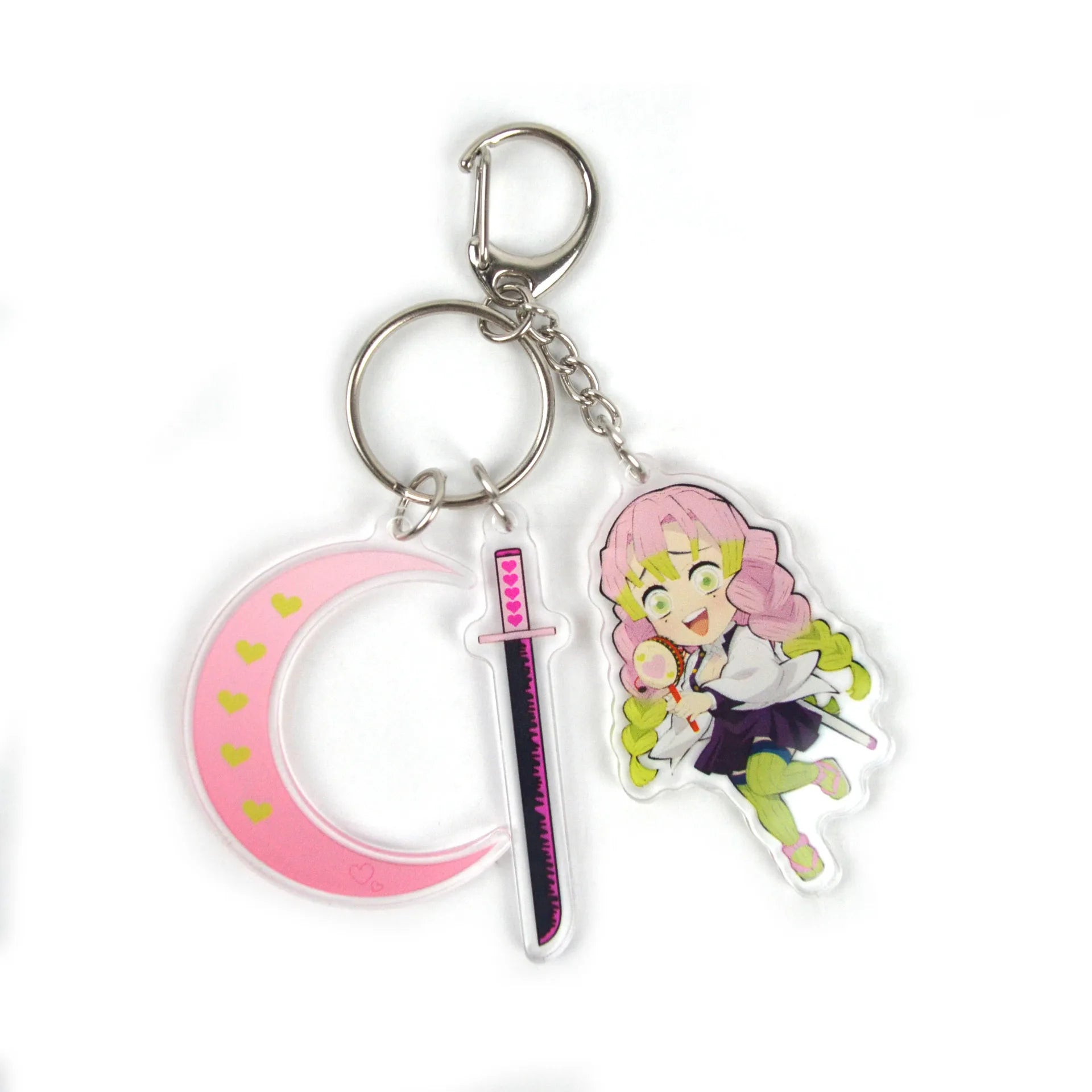 Demon Slayer Anime Character Tokitou Muichirou Uzui Tengen Tanjirou Acrylic Keychain Pendant Accessories