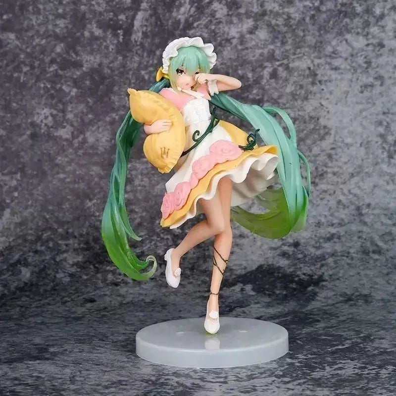 2025 New Product Hatsune Miku Figurine Fairy Tale Wonderland Sleeping Beauty Rabbit Hatsune Anime Desktop Figurine Decoration