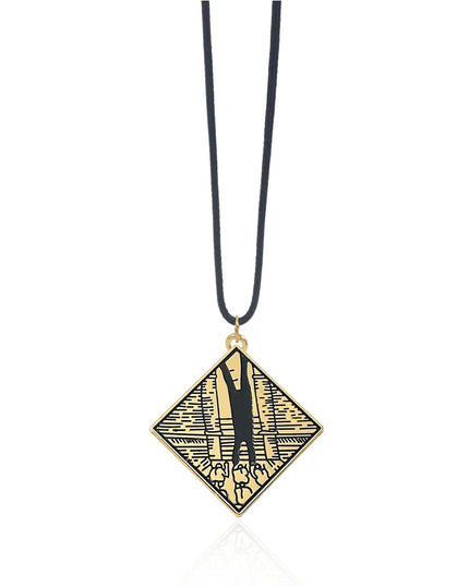 Game Ring Keychain Amulet Prosthetic Swordsman Pendant Necklaces for Men Women Bag Car Cosplay Props Accessories Jewelry