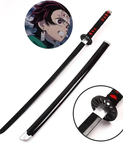 104cm Demon Slayer Katana Swords Tanjirou Zenitsu Katana Fake Sword Killer Devils Real Size Japanese Anime Cosplay Prop Toy Gift