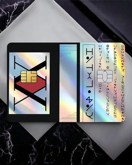 HUNTER Film Skin Cover Credit Card Stickers 4PCS Debit Front Anime H-HUNTER x Decoration Bank Bus Pass Waterproof
