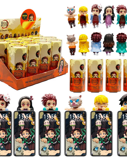 New Party Angel Demon Slayer Series Blind Box Car Decoration Desktop Computer Screen Cupid Hand Fashion Play Doll Birthday Gift