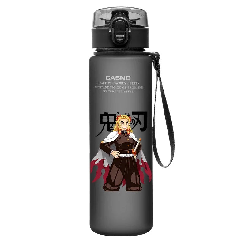 560Ml Demon Slayer Cup Drinking Outdoor Water Bottle Nezuko Tanjirou Children Portable Plastic Large Capacity Cup Christmas Gift