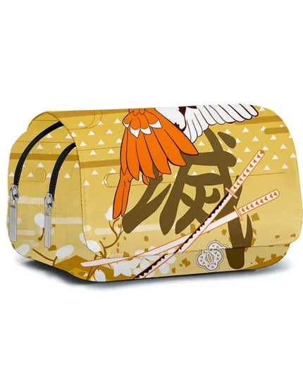 Demon Slayer 3D Anime Pen Bag Student Storage Bag Tanjirou Nezuko Zenitsu Giyuu Cartoon Pen Box Cute Boys Girls Pencil Case