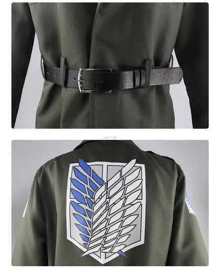 Attack on Titan Eren Levi Cosplay Costume Women Men Shingeki No Kyojin Scouting Legion Soldier Jacket Coat Windbreaker Uniform