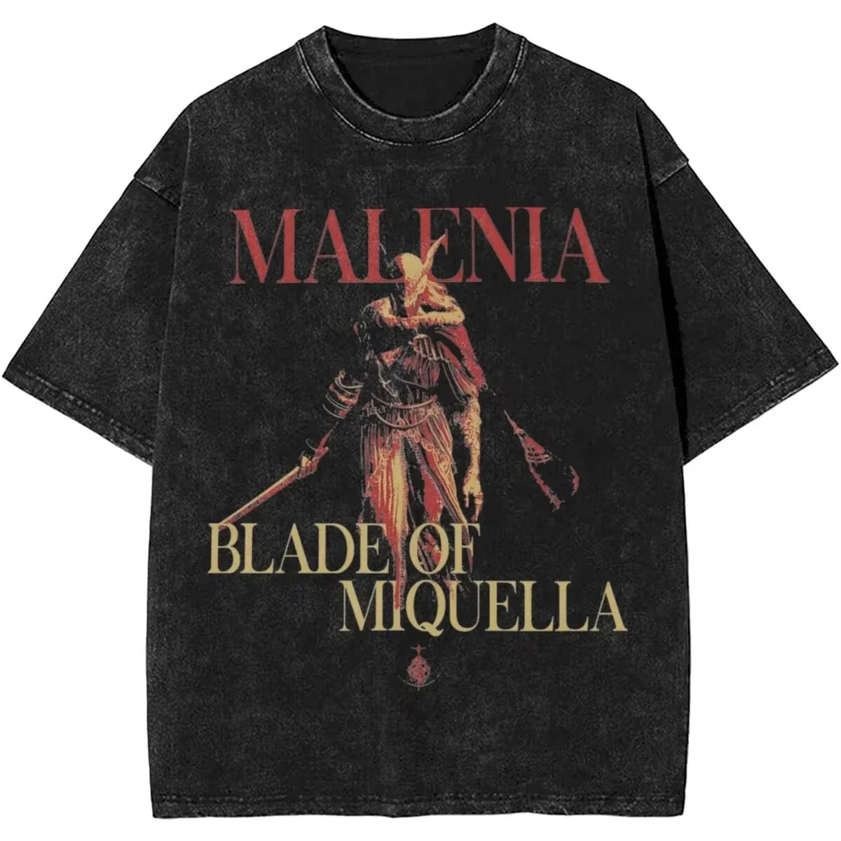Women Men Malenia Blade of Miquella Washed T Shirt Summer Maidenless Tarnished Classic Simple Harajuku T Shirt New Arrival