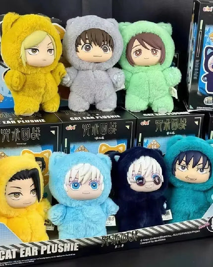 In Stock Genuine Eaki Jujutsu Kaisen Season 2 Cat Park Party Gojo Satoru Blind Box Plush Wrist Bag Pendant Model Collection