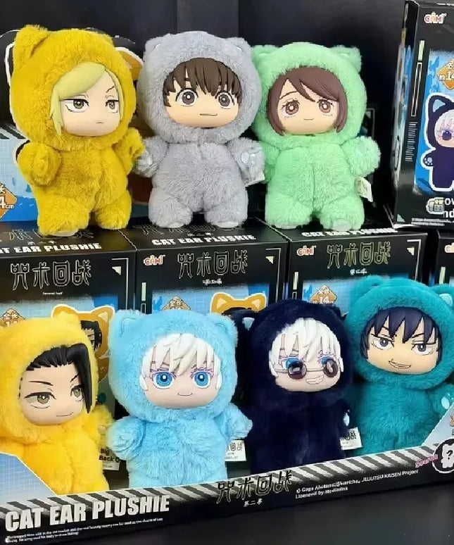 In Stock Genuine Eaki Jujutsu Kaisen Season 2 Cat Park Party Gojo Satoru Blind Box Plush Wrist Bag Pendant Model Collection