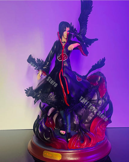 Naruto Anime Figure Uchiha Itachi Pvc Action Figure Toy Naruto Shippuden Uchiha Itachi And Crow Collection Model Toy 25cm