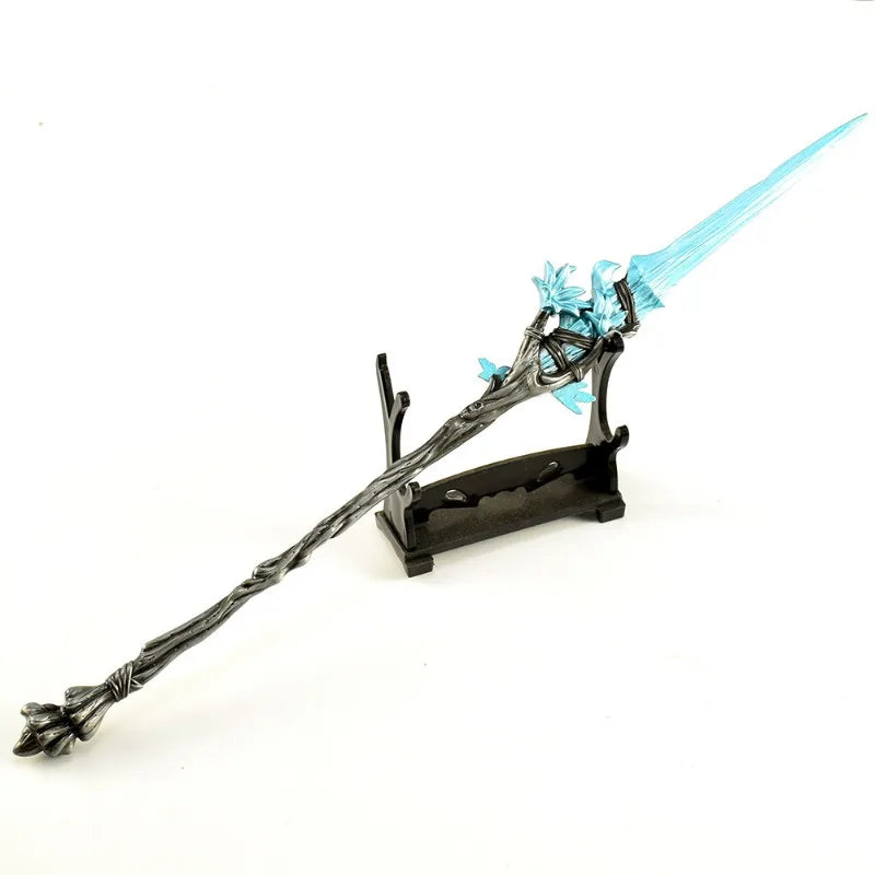 30cm/11.81in Eldenn Game Peripheral Weapon Model Dream Spear Metal Handicraft Ornament Collection Desktop Display Gift Toys Boys
