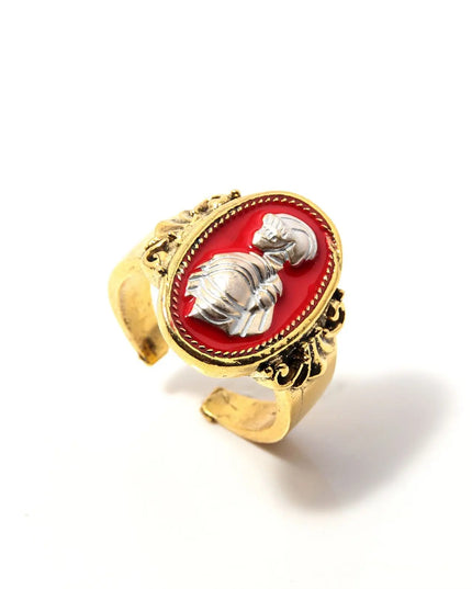 Game Dark Souls Ring Black Red Sapphire Vintage Style Ring Adjustable Metal Rings For Women Men Cosplay Jewelry Accessories Gift