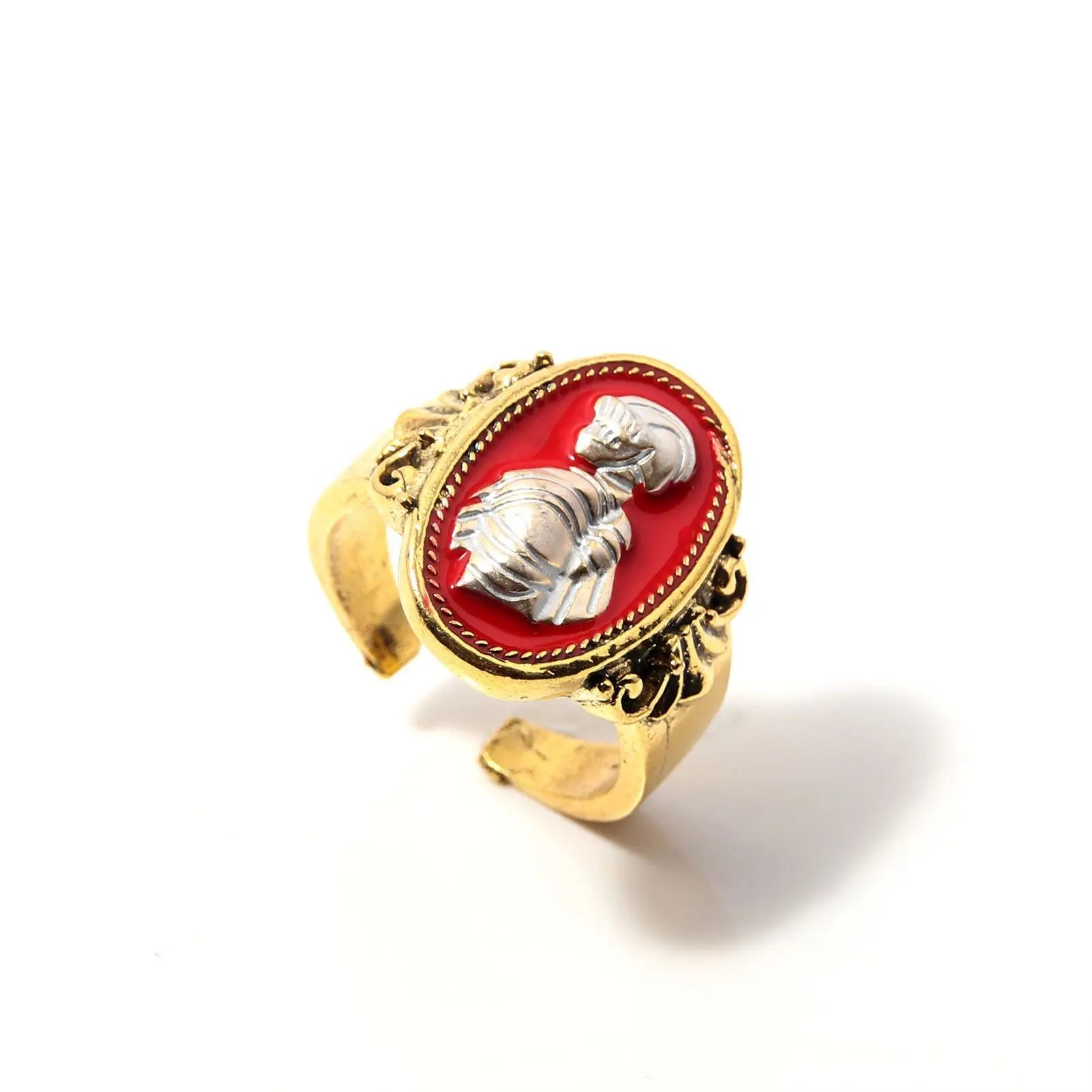 Game Dark Souls Ring Black Red Sapphire Vintage Style Ring Adjustable Metal Rings For Women Men Cosplay Jewelry Accessories Gift