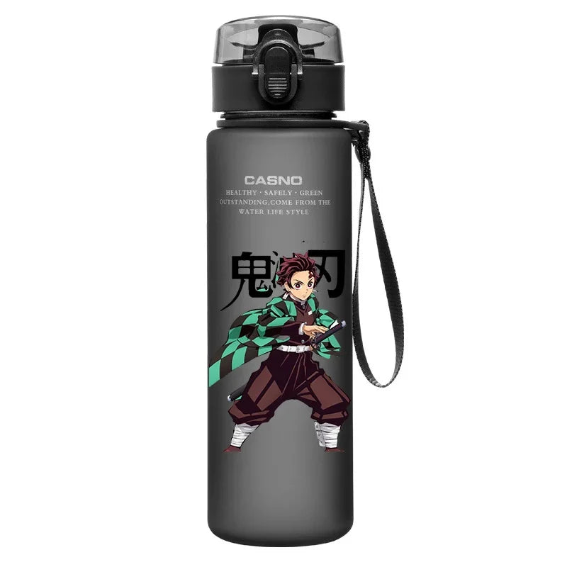 560Ml Demon Slayer Cup Drinking Outdoor Water Bottle Nezuko Tanjirou Children Portable Plastic Large Capacity Cup Christmas Gift