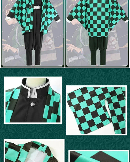 New Demon Slayer Cosplay Tanjiro Nezuko Cosplay Kids Shinobu Costume Japanese Anime Cartoon Halloween Costume Christmas Gifts