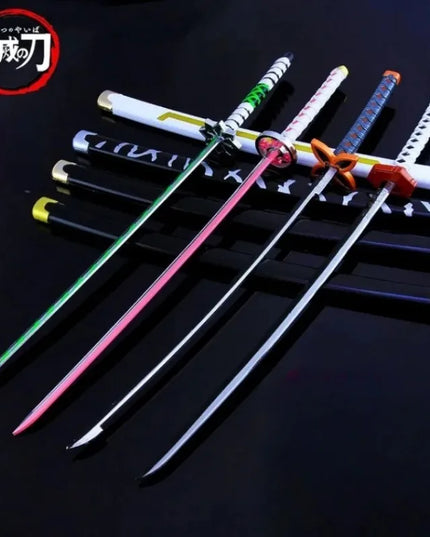 25cm Demon Slayer Katana Swords Kimetsu No Yaiba Samurai Sword Real Size Japanese Katana Anime Cosplay Prop Home Decoration