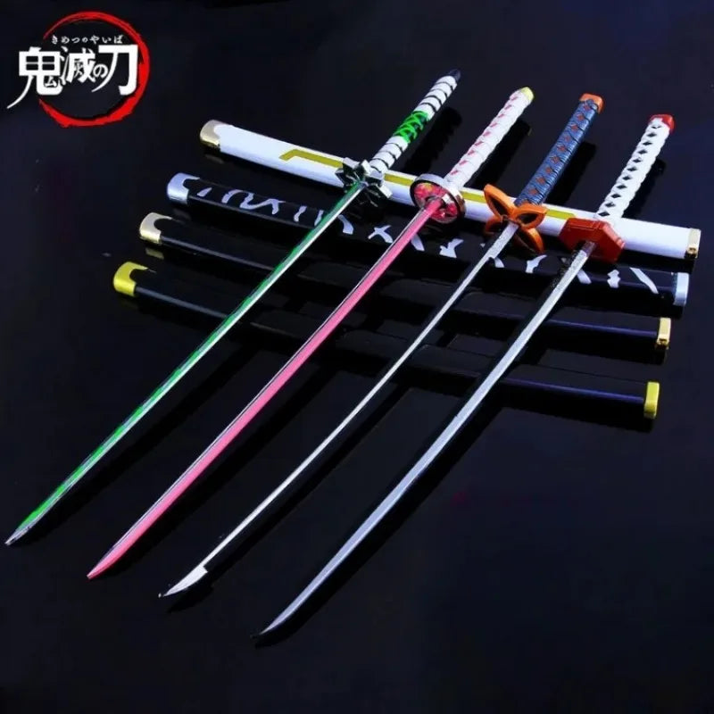 25cm Demon Slayer Katana Swords Kimetsu No Yaiba Samurai Sword Real Size Japanese Katana Anime Cosplay Prop Home Decoration