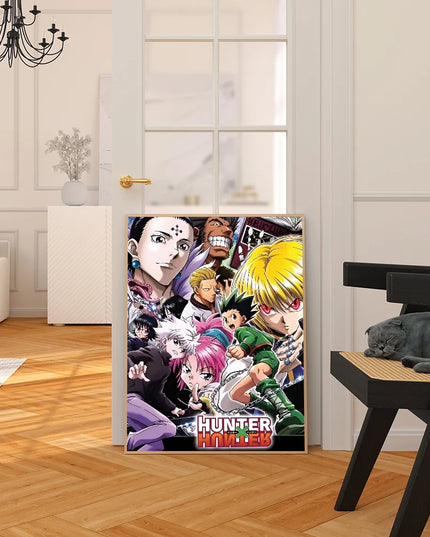 Anime Hunter X Hunter Classic Movie Posters Fancy Wall Sticker for Living Room Bar Decoration Room Wall Decor