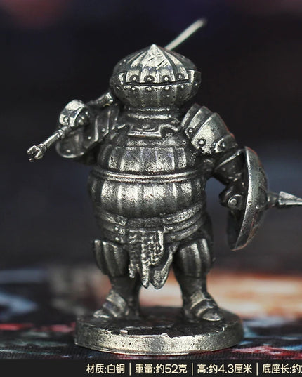 Cupronickel Dark Soul Sun Knight Onion Soldier Toys Model Finished Product Gifts Board Game Piece Miniature Ornament Accessories