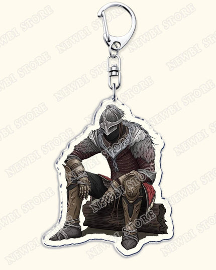 Video Game Dark Souls Keychains for Women Accessories Bag Bloodborne Malenia Melina Keyrings Jewelry Fans Gaming Friends Gift