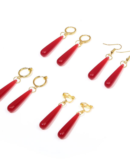 Anime Frieren: Beyond Journey's End Red Earrings Frieren At The Funeral Frieren stud Earrings Pendant Frieren Elf Cosplay Gift