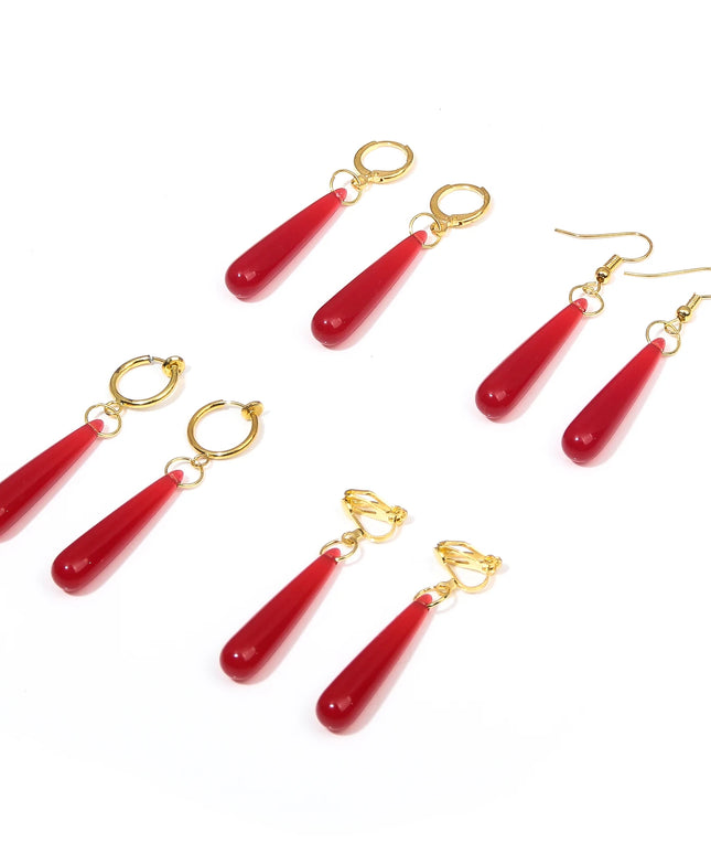 Anime Frieren: Beyond Journey's End Red Earrings Frieren At The Funeral Frieren stud Earrings Pendant Frieren Elf Cosplay Gift