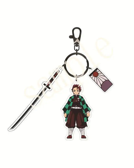 Hot Anime Demon Slayer Keychain Kamado Tanjirou Tomioka Giyuu Rengoku Kyoujurou Cosplay Acrylic Key Chains Fans Gift