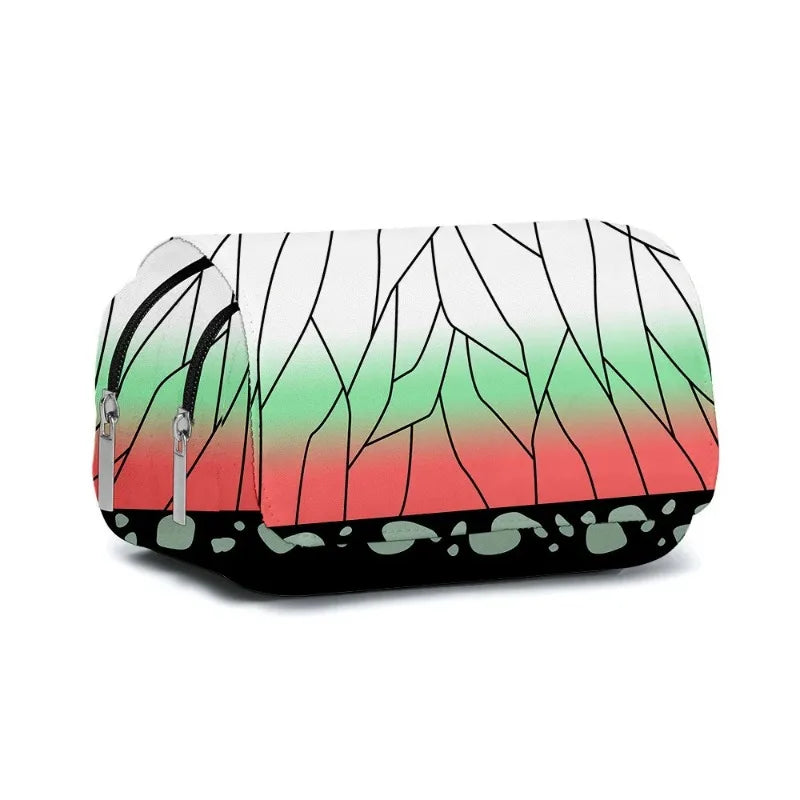 Demon Slayer 3D Anime Pen Bag Student Storage Bag Tanjirou Nezuko Zenitsu Giyuu Cartoon Pen Box Cute Boys Girls Pencil Case
