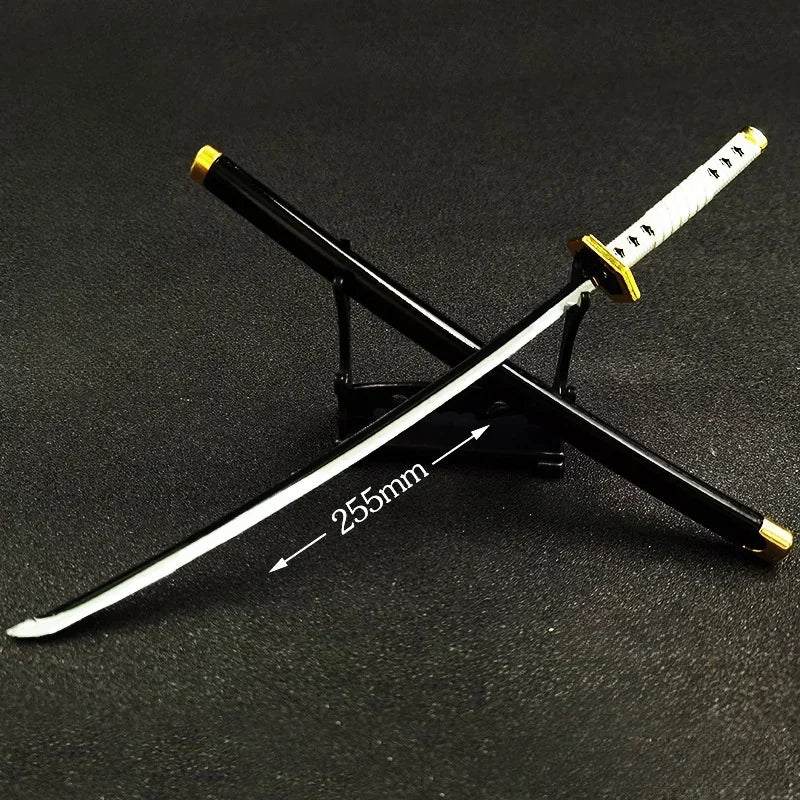 25cm Demon Slayer Katana Swords Kimetsu No Yaiba Samurai Sword Real Size Japanese Katana Anime Cosplay Prop Home Decoration